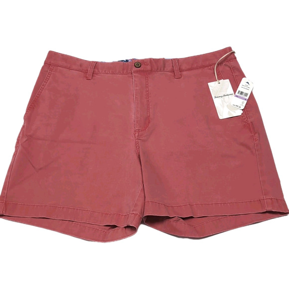 Tommy Bahama Shorts Mens Size 38 Geranium Boracay Stretch Chino Flat Front NEW - Picture 1 of 11